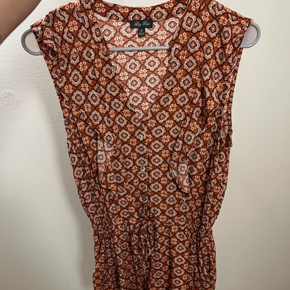 Retro groovy pattern romper